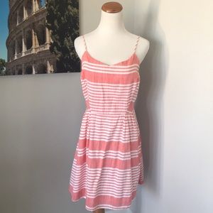 Petite striped cotton sundress sz L